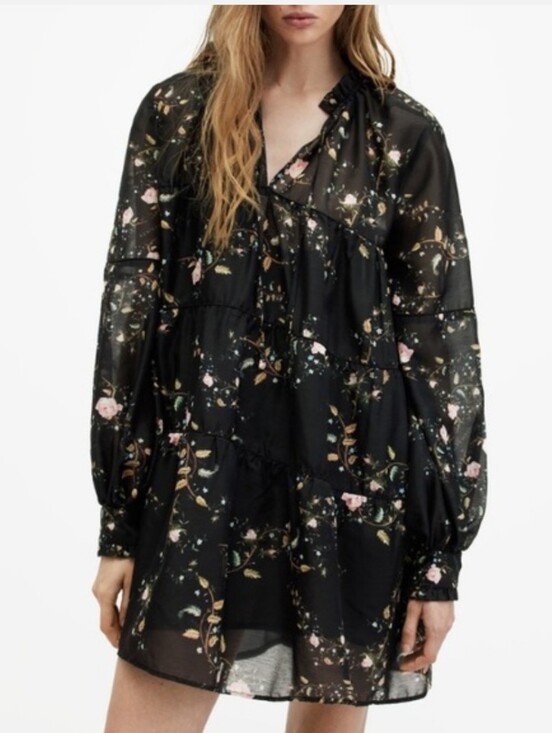All Saints Dresses & Skirts - All Saints Mindy Oto Floral Women’s Mini Tiered Trapeze Dress Size 6